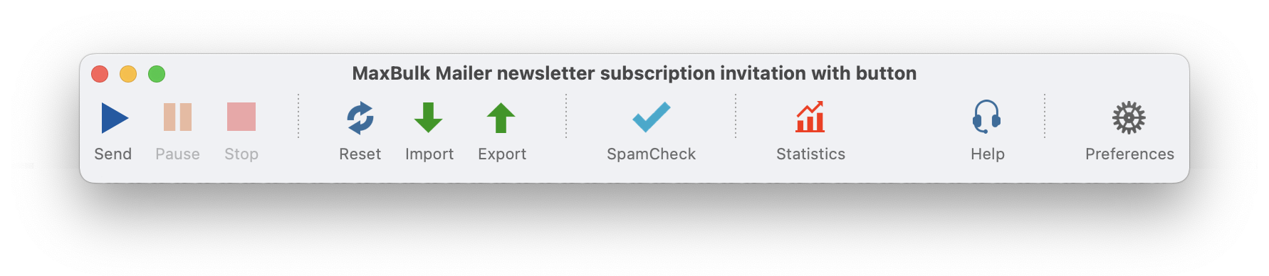 MaxBulk Mailer Spamcheck button