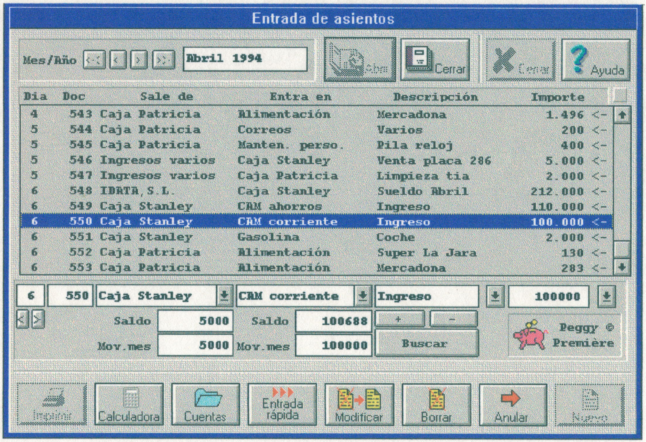 Peggy Première 1994 screenshot
