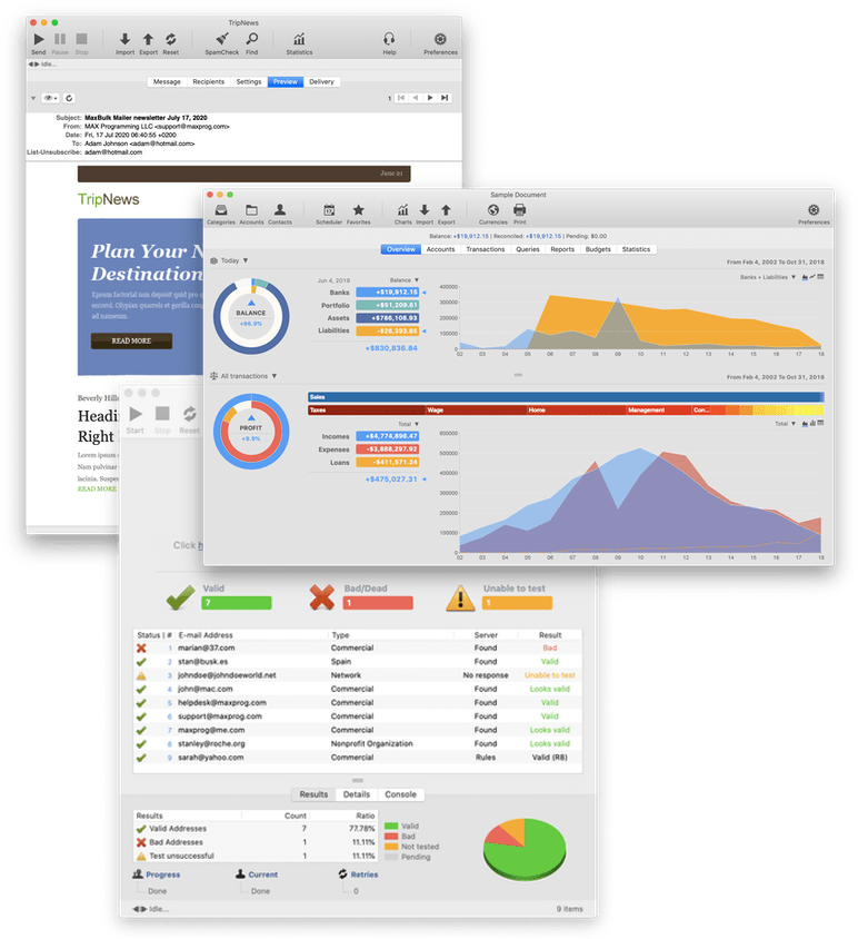 E-Mail-Marketing, Software für Massen-E-Mails, Persönliche Finanz