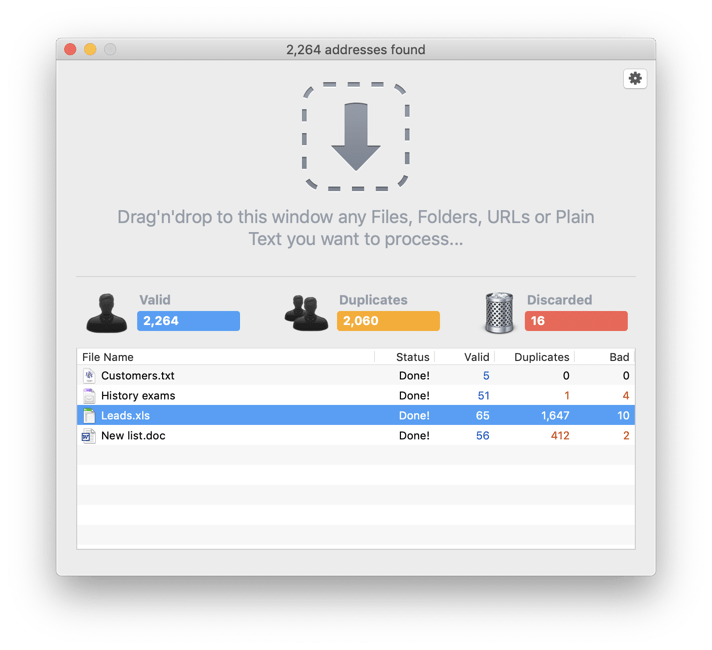 eMail Extractor and Excel files