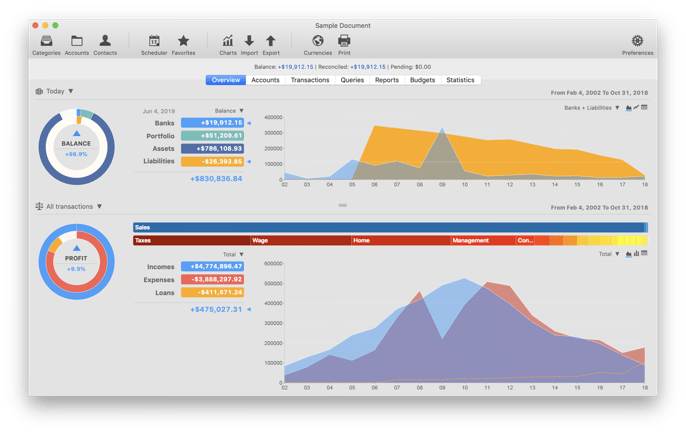 Personal finance software and Money Manager for macOS and Windows