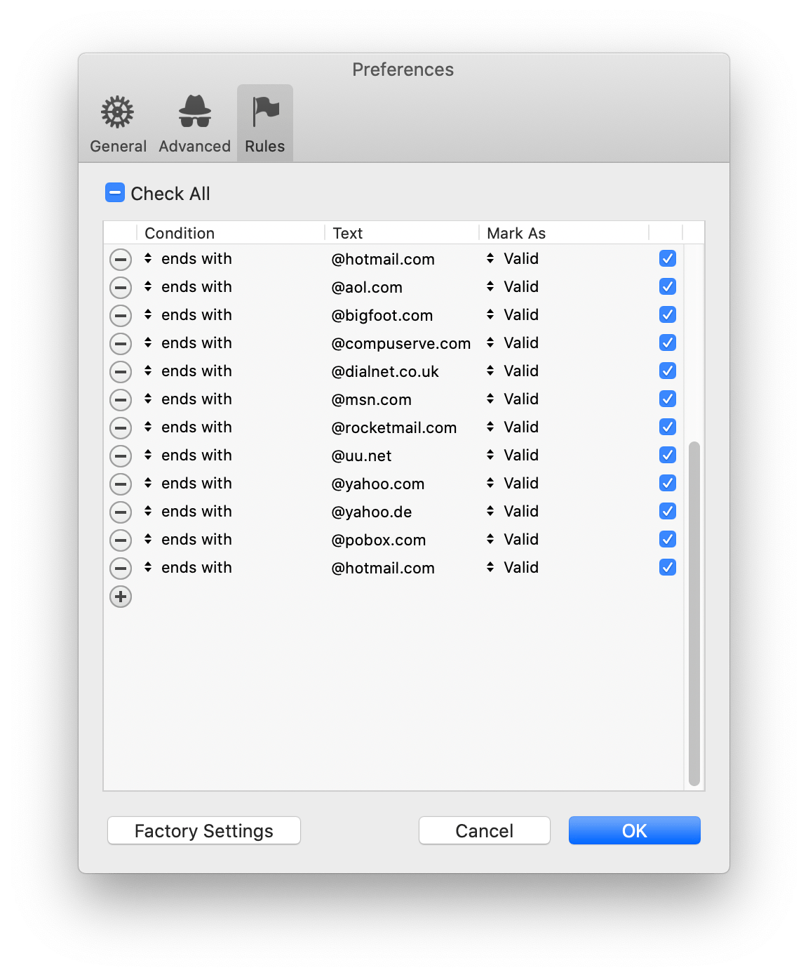 How can I validate Hotmail and Gmail email addresses?