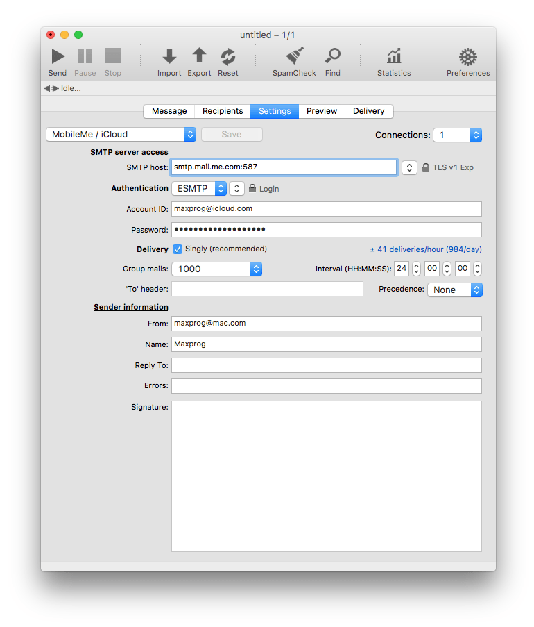 Apple iCloud Settings