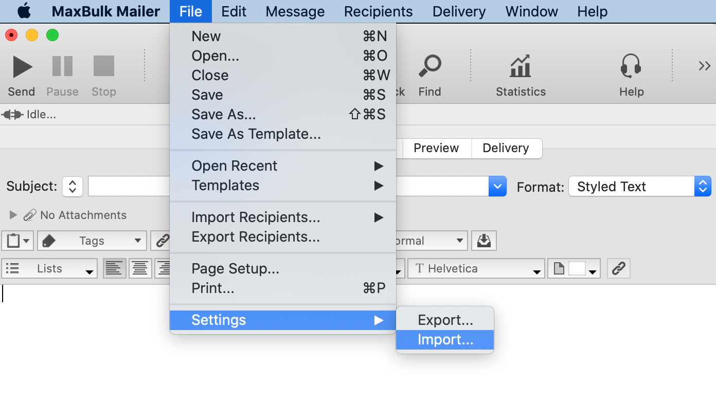 Settings backup and sharing between computers