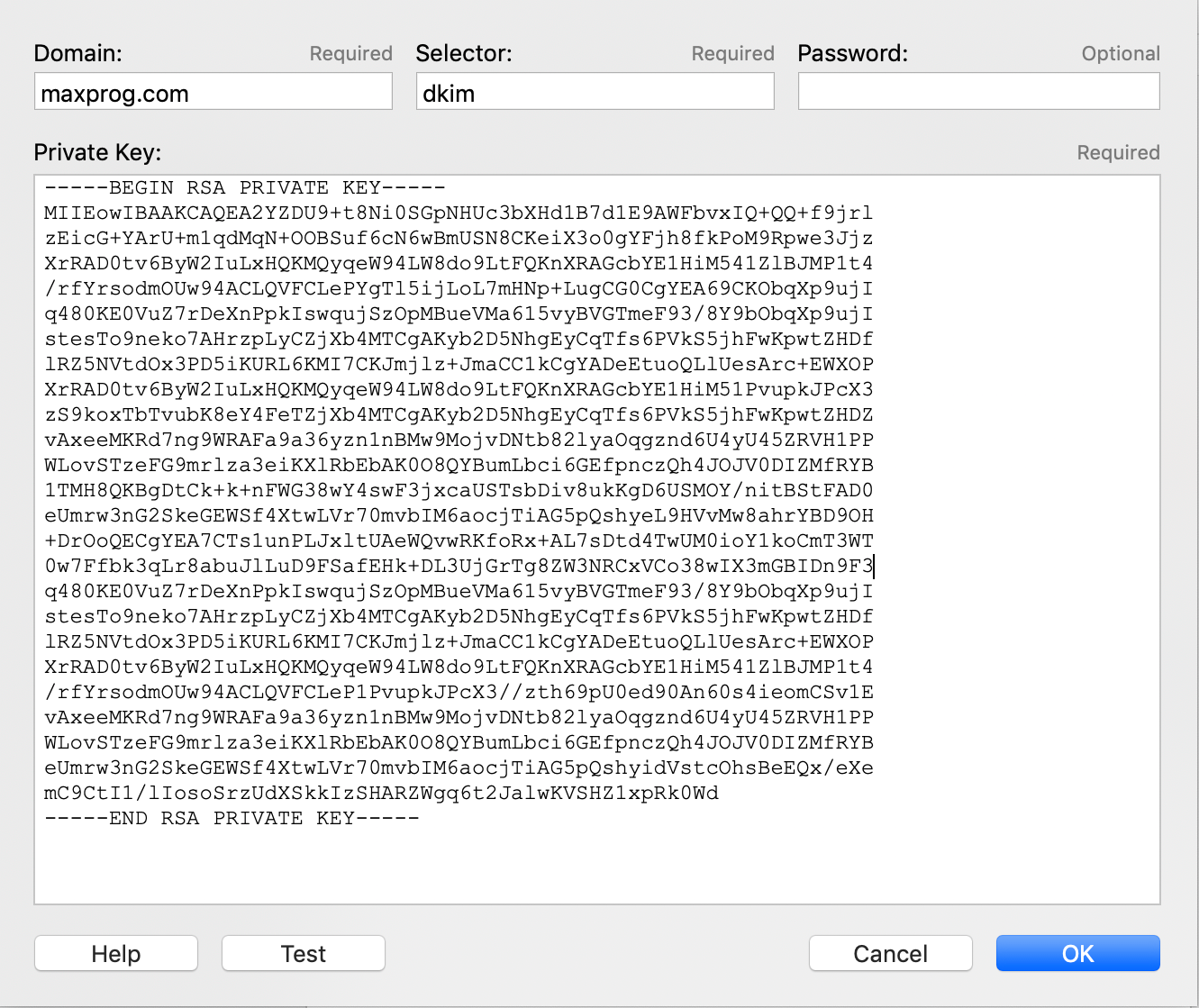 eMail Verifier connection log for successful verification