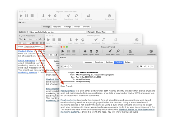 How to send personalized mass emails